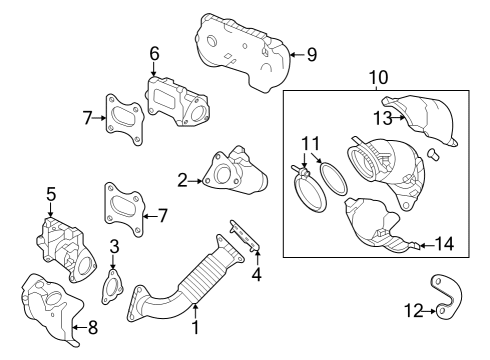 2022 Acura MDX V-Band Set (D127) Diagram for 18010-6S9-305