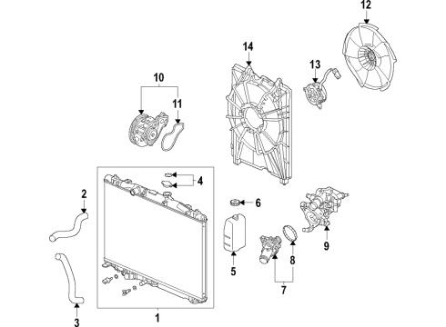 2021 Acura TLX Thermostat Assembly Diagram for 06193-6S9-305