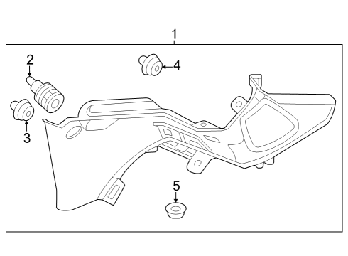 2023 Acura Integra Interior Trim - Quarter Panels Diagram