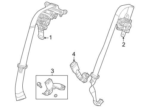 2023 Acura Integra Outer Set, Left Nh900L Diagram for 04828-3S5-A00ZA