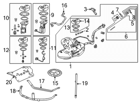 2022 Acura MDX Pipe, Rear Fuel Diagram for 16013-6S9-315