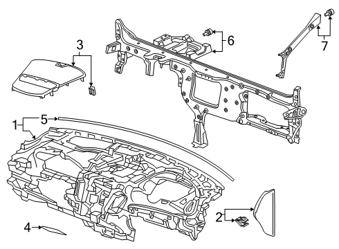 2024 Acura RDX Cluster & Switches, Instrument Panel Diagram 4