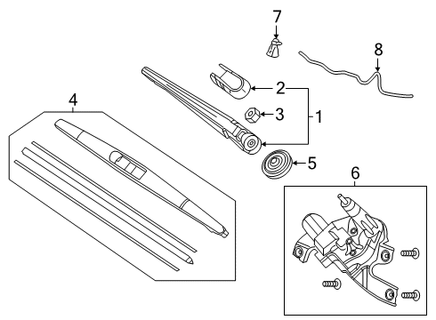 2024 Acura RDX Wiper & Washer Components Diagram 1