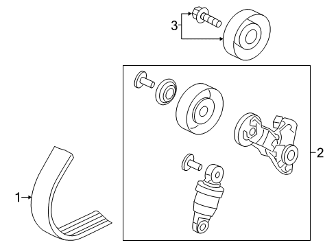 2024 Acura RDX Belts & Pulleys Diagram