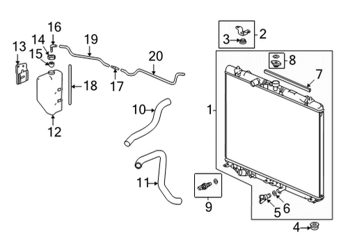 2023 Acura MDX Radiator & Components Diagram 4