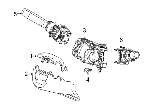 2024 Acura RDX Shroud, Switches & Levers Diagram