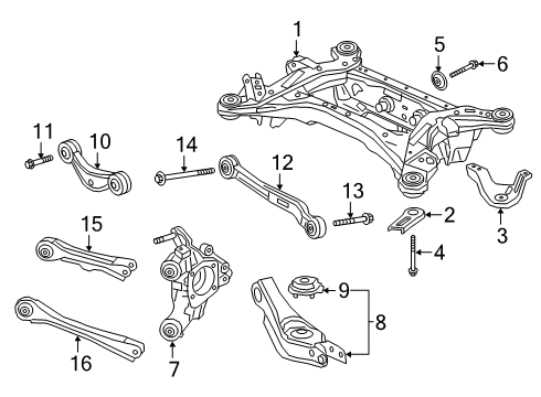 2019 Acura RDX Arm B, Rear (Upper) Diagram for 52530-TJB-A50