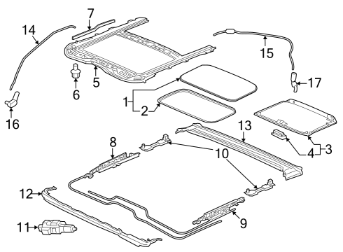 2023 Acura Integra Link, Right Sunroof Diagram for 70300-TLA-A03