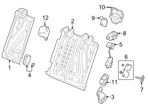 2024 Acura Integra Rear Seat Components Diagram 2