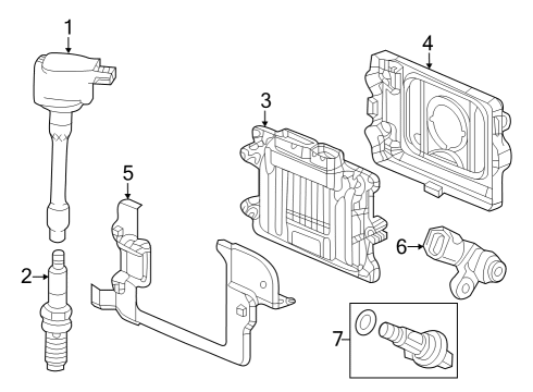 2023 Acura MDX Electronic Control Unit Diagram for 37820-61B-A72