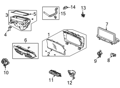 2023 Acura MDX Meter Assembly , Combi Diagram for 78100-TYA-A12