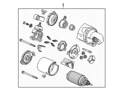 2022 Acura MDX Starter Motor Assembly Diagram for 31200-6S9-A01