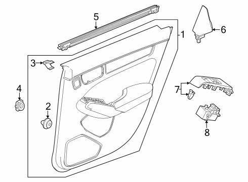 2023 Acura Integra Lining, Right Rear Nh836L Diagram for 83701-3S5-A11ZB