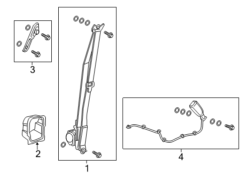 2024 Acura RDX Front Seat Belts Diagram