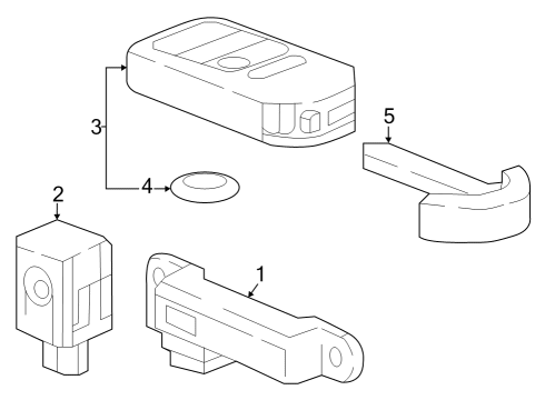 2023 Acura Integra Fob Assembly (Driver 1) Diagram for 72147-3S5-A11