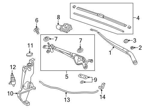 2024 Acura RDX Wiper & Washer Components Diagram 2