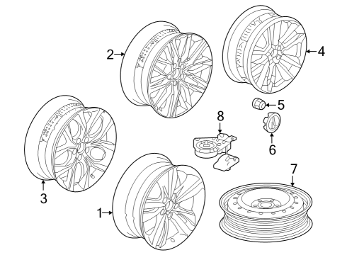 2022 Acura MDX Wheel (21X9 1/2J) Diagram for 42800-TYB-A40