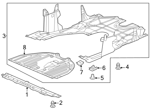 2024 Acura Integra Splash Shields Diagram 2