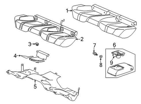 2021 Acura TLX Cup Holder Yr422L Diagram for 82183-TZ3-A11ZE