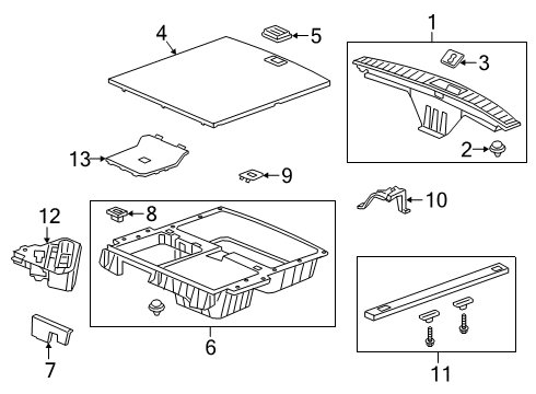 2024 Acura RDX Interior Trim - Rear Body Diagram