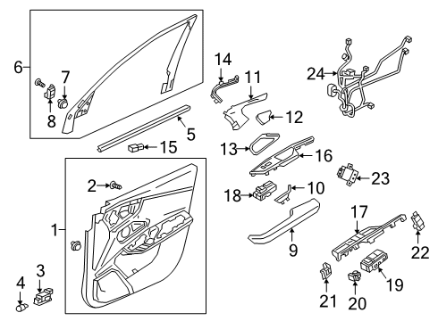 2022 Acura RDX Mirror LH-R Pb92P Diagram for 76200-TJB-C43ZC