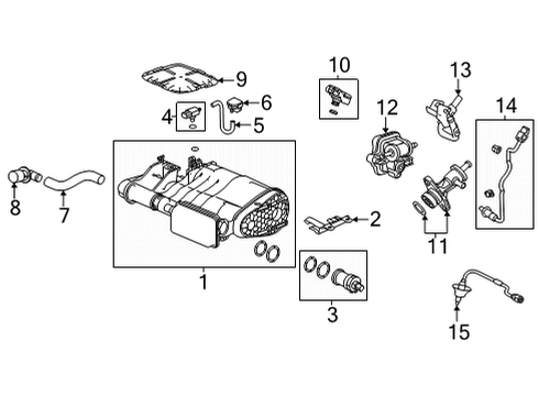 2023 Acura TLX Emission Components Diagram 1