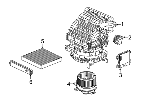 2023 Acura TLX A/C & Heater Control Units Diagram 1