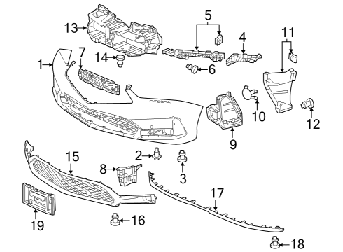 2023 Acura Integra Face, Front Bumper Diagram for 04711-3S5-A20ZZ