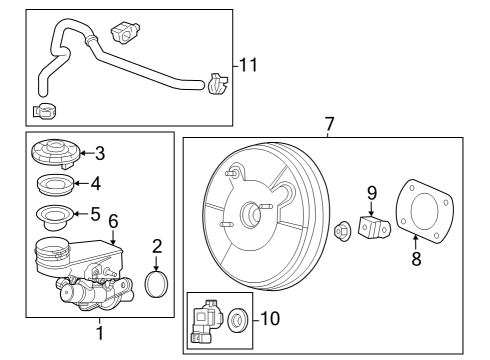 2023 Acura Integra Master Cylinder Diagram for 46100-T20-A11