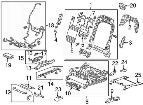 2022 Acura MDX Heater, Left Front Diagram for 81534-TYB-A81