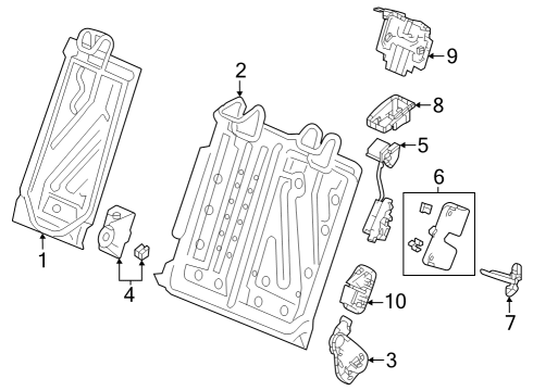 2024 Acura Integra Rear Seat Components Diagram 4