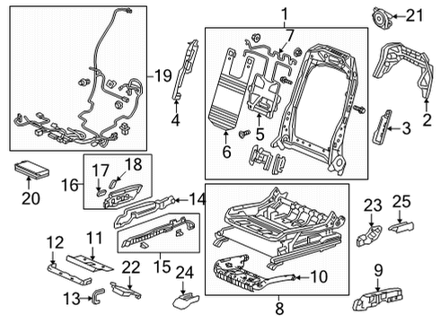 2022 Acura TLX Power Seats Diagram 3