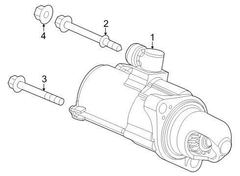 2024 Acura Integra Starter Motor Assembly Diagram for 31200-6PV-A01