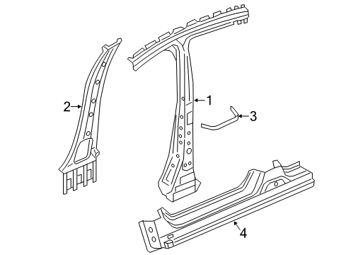 2022 Acura ILX Center Pillar & Rocker Diagram