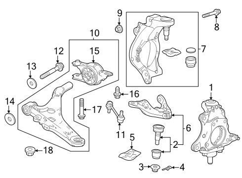 2024 Acura Integra Bush, Front (Lower) Diagram for 51397-T20-A01