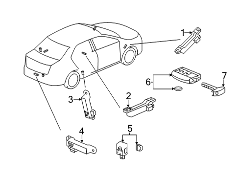 2023 Acura TLX Keyless Entry Components Diagram