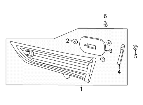 2022 Acura TLX Backup Lamps Diagram