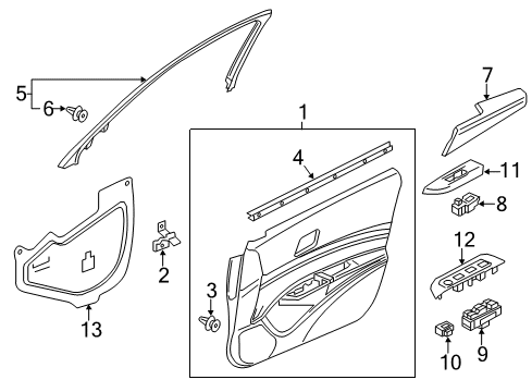 2022 Acura ILX Front Door Diagram 2