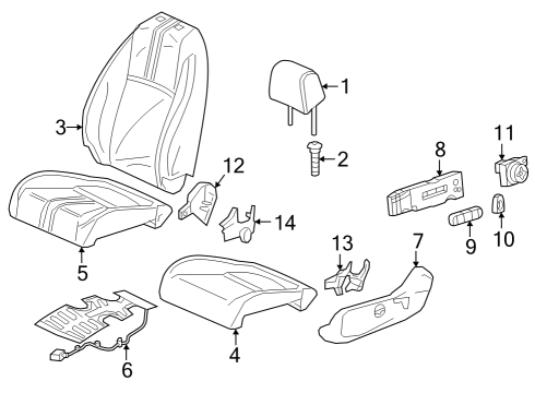 2023 Acura Integra Switch, Left Seat Memory Diagram for 35961-3S5-A01