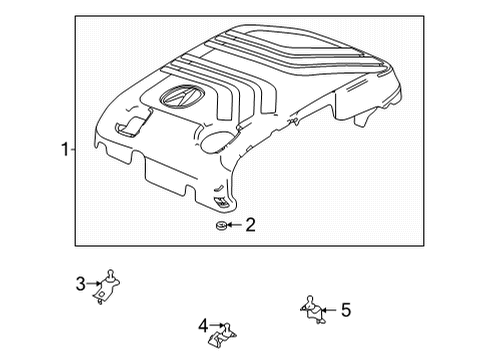 2021 Acura TLX Cover Assembly , Engine Diagram for 17121-6S9-A01