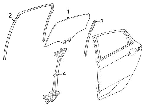 2023 Acura Integra Channel, Left Rear Diagram for 72775-3S5-A01