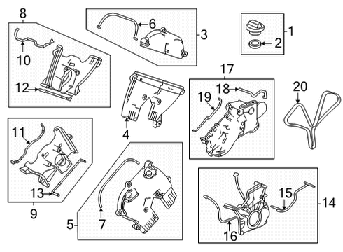 2021 Acura TLX Gasket, Front Diagram for 11873-6S9-A01