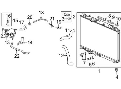 2021 Acura TLX Hose Diagram for 19105-6S9-A00