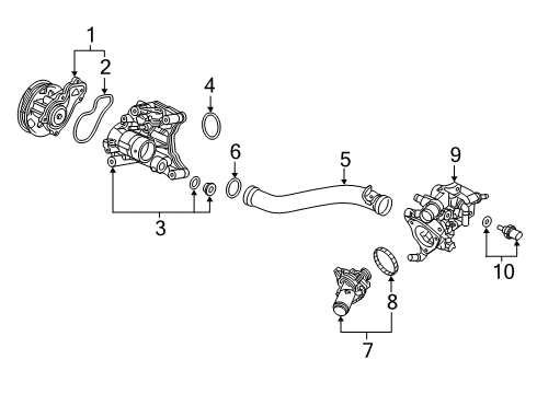 2024 Acura RDX Water Pump Diagram