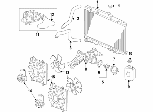 2019 Acura MDX Motor, Cooling Fan Diagram for 38616-6FB-A01