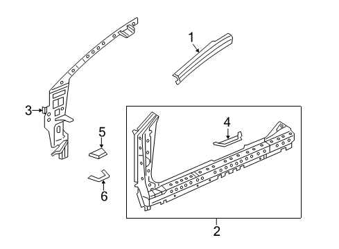 2022 Acura ILX Hinge Pillar Diagram