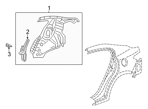 2022 Acura ILX Inner Structure - Quarter Panel Diagram