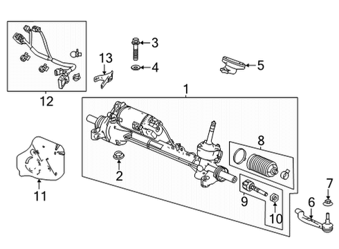 2022 Acura MDX Column Assembly , Steering. Diagram for 53200-TYA-A05