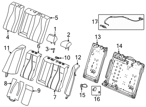 2021 Acura TLX Cover, Right Rear Yr422L Diagram for 82121-TGV-A41ZH