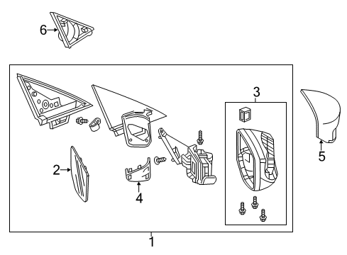 2022 Acura ILX Mirrors Diagram 2